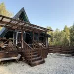 A-frame Green с каменным чаном в Лесогорье