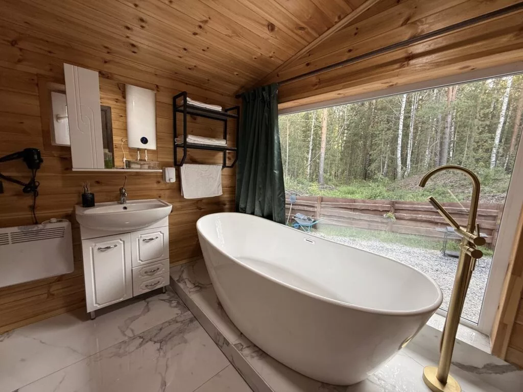 A-frame Green с каменным чаном в Лесогорье (фото 4)