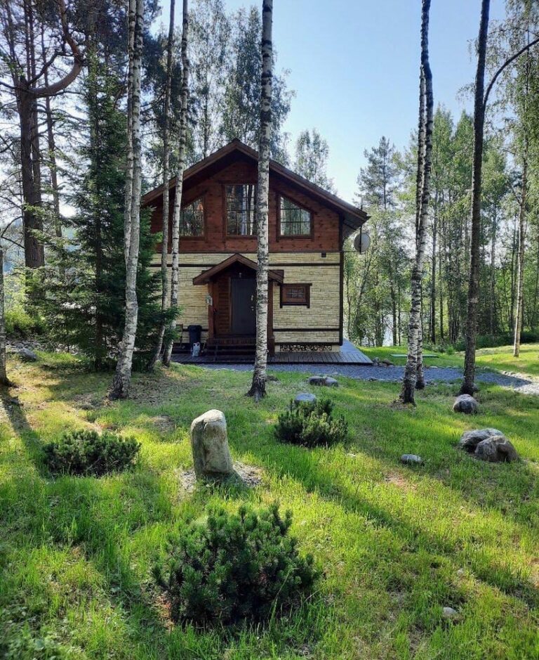 Шале «Тимонсаари» 4+2 с камином и видом на озеро, до 6 гостей