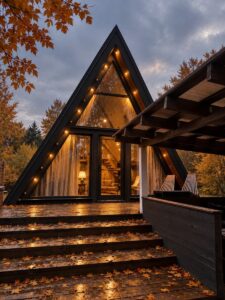 A-frame «Гармония» 60 м² с камином и купелью до 5 гостей