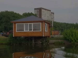 Тёплая беседка над прудом с печью до 20 гостей (№10 и №11)
