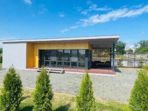 Беседка «Янтарь» 4 на 8 м с двумя кондиционерами до 18 человек