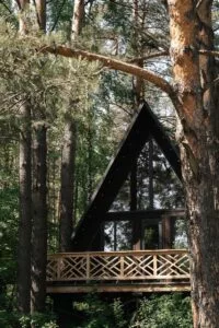 Большой A-фрейм 54 м² с двумя спальнями, 2 дома до 6 гостей