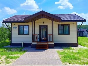Коттедж с кухней-гостиной и двумя спальнями, 3 одинаковых коттеджа до 6 гостей