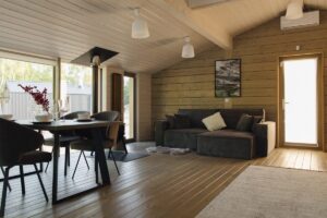 Дом WOOD HOUSE 43 м² с камином и просторной гостиной до 4 гостей