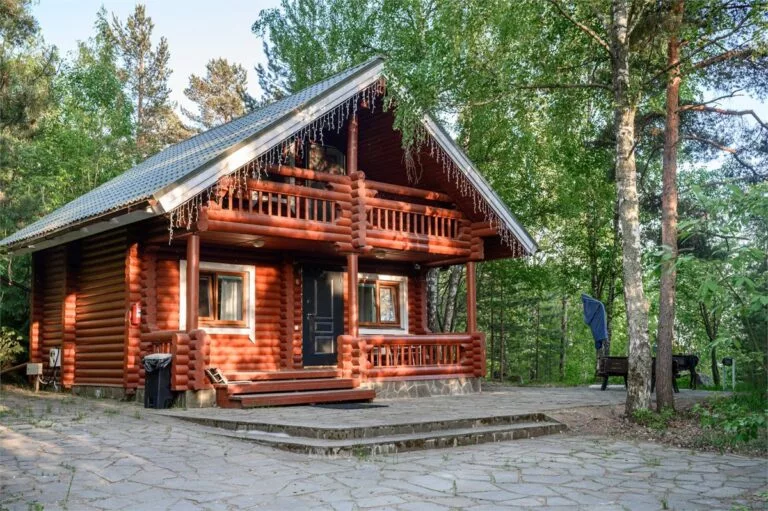 Отдельный бревенчатый коттедж «Люкс» 62 м² до 8 гостей