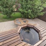 ЭКОhouse в Васильевке, общий вид: купель у террасы