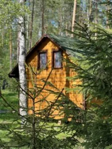 3 одинаковых дома с тремя спальнями и сауной, до 8 гостей