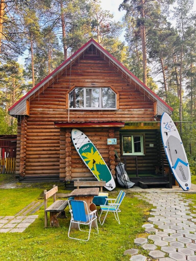 Рубленый коттедж 70 м² с баней и чаном до 10 гостей