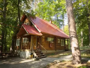 Срубовый коттедж «VIP» с тремя спальнями до 9 гостей