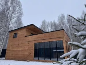 Дом-лофт с панорамной спальней и чаном, до 10 гостей