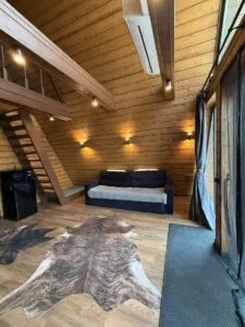 Дом A-frame №1 с русской баней и чаном до 6 гостей