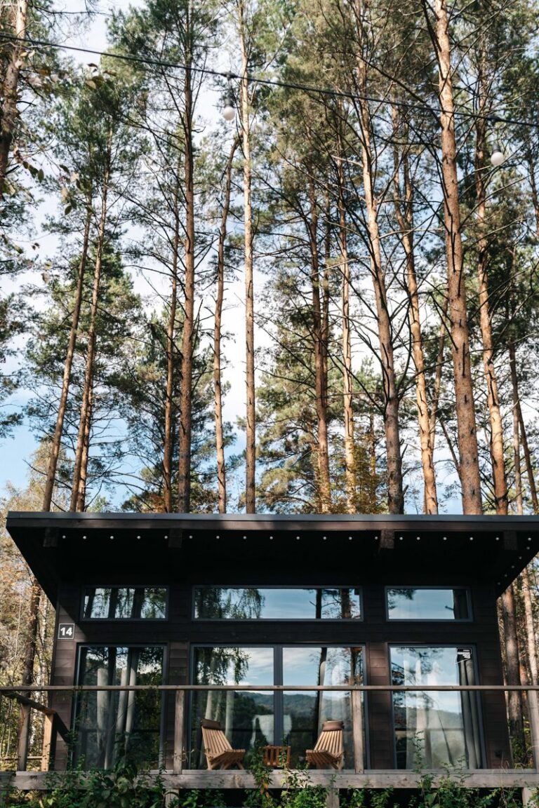 Бунгало 43 м² с дровяным камином и террасой, 5 домов до 4 гостей