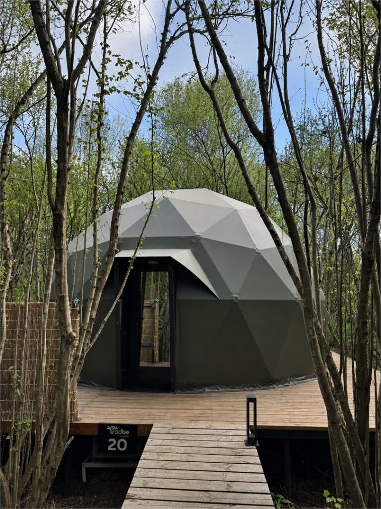 Купол Forest-house в лесу с бочкой фурако до 4 гостей