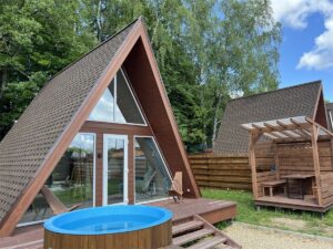 Домик A-frame с купелью-фурако до 4 гостей