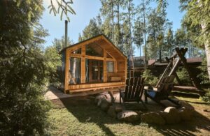 Дом Феникса с камином и панорамой на лес до 4 гостей