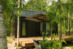 Мини-хаус 21 м² с купелью фурако на двоих, пять одинаковых домов