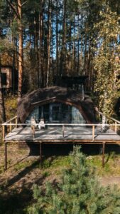 Шишка-дом с дровяным камином у берега Катуни, 5 домов до 4 гостей