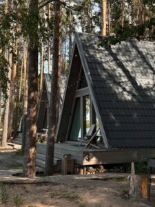 А-фрейм на первой линии Горьковского моря до 4 гостей