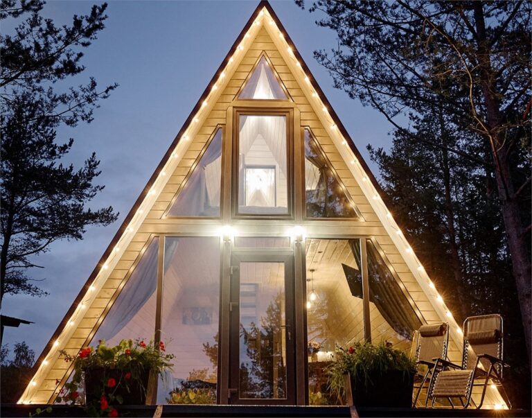A-FRAME Dream House на первой линии с антресолью, террасой и банным чаном до 6 гостей