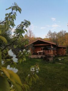 Дом №1 на двоих с террасой у фруктового сада до 2 гостей