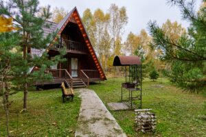 Викинг-дом 75 м² с сауной и дровяным камином до 3 гостей