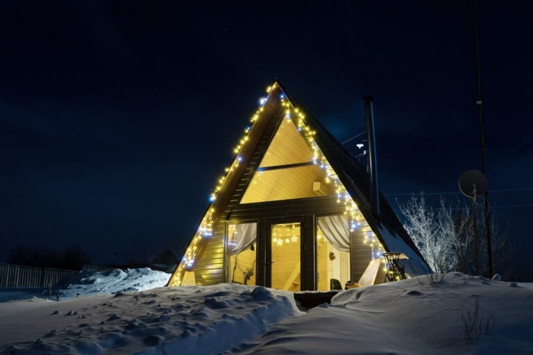 Светлый домик A-frame «Рассвет» до 5 гостей