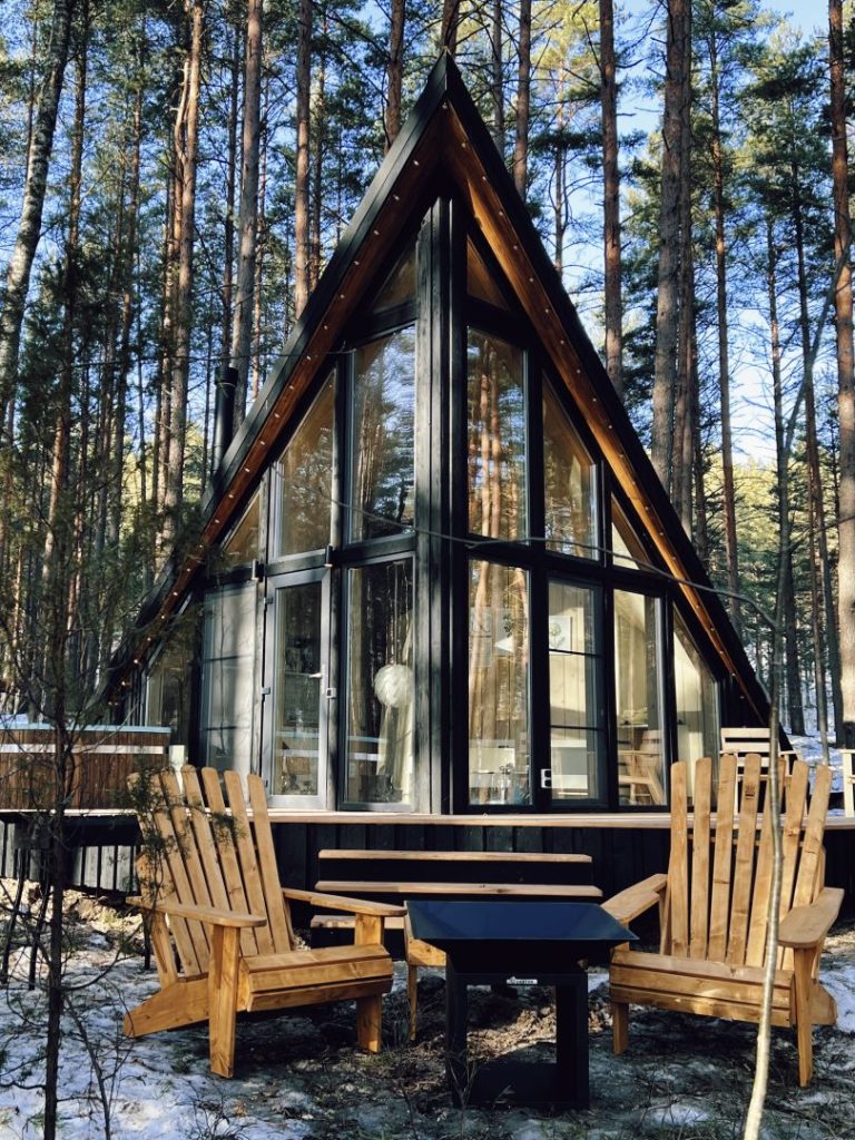 Дом «Призма» с панорамным остеклением и купелью на 2 гостя - The Lagom Лосево (фото 11)