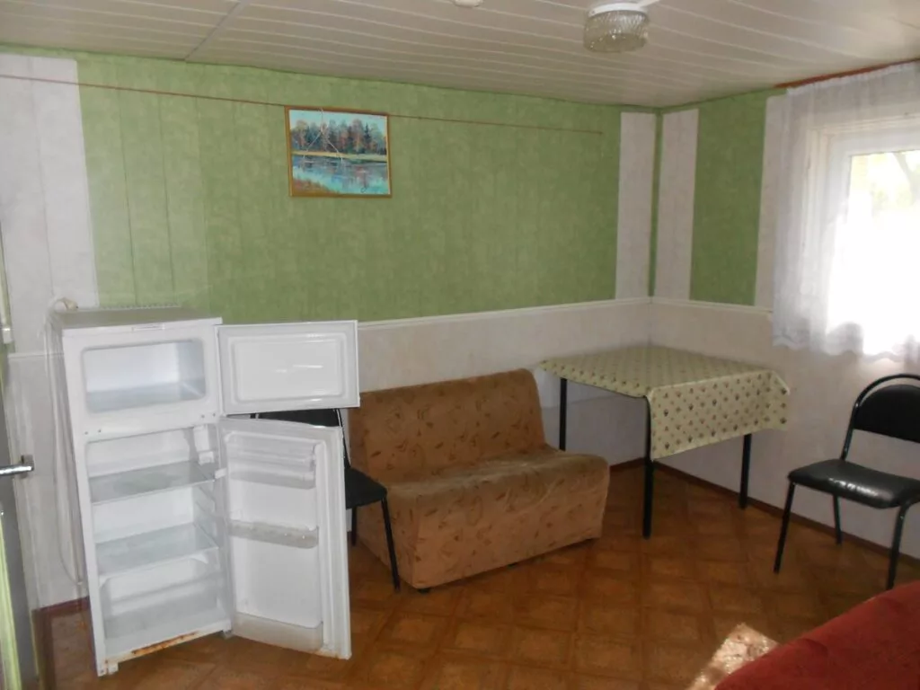 Домик с беседкой и мангалом, до 2 гостей, База отдыха «Салют» в Алёхново: комната с холодильником