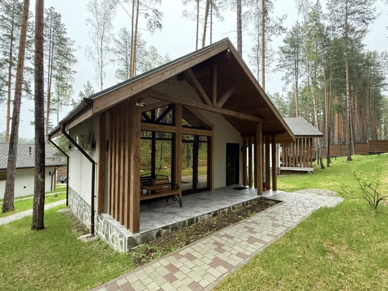 Дом-студия 35 м² с террасой в сосновом лесу до 4 гостей (таких два)