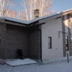 Бунгало Парк Хаус в Абзаково, общий вид: бунгало зимой