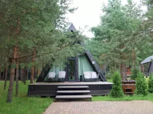 А-фрейм 45 м² с купелью для пары до 4 гостей