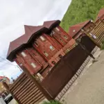 Гостевой дом Элис в Листвянке, общий вид: гостевой дом на склоне