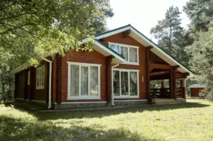 Дом 112 м² с тремя спальнями в сосновом лесу до 8 гостей