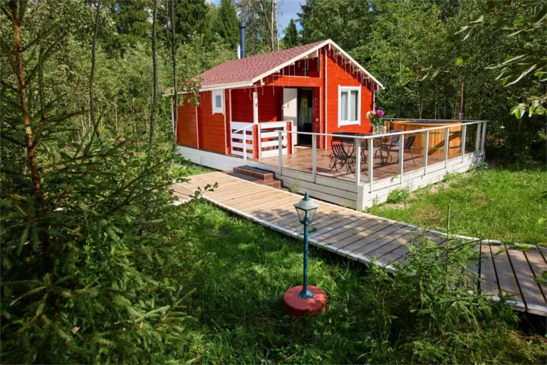 Дом «Романтика» 50 м² с кондиционером и камином до 4 гостей