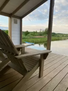 Большой коттедж на воде с печью-камином до 6 гостей