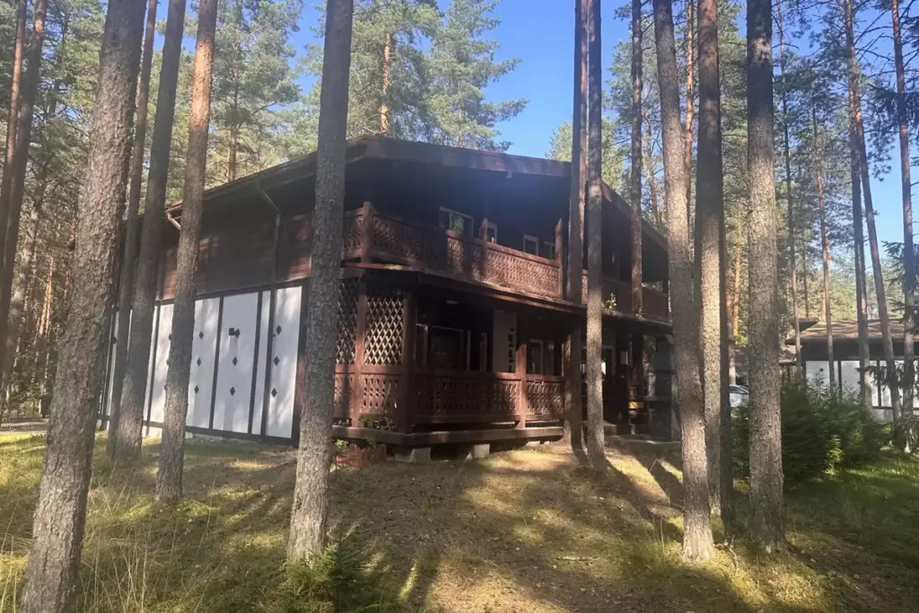 Шале с тремя спальнями, СПА-зоной и видом на лес до 10 гостей: шале в сосновом лесу
