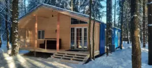 Барн-хаус «Таёжный» 130 м² с четырьмя спальнями до 12 гостей
