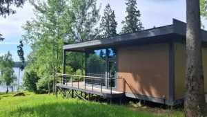 Дом «Кипарис» 55 м² из массива дерева с двумя спальнями до 4 гостей