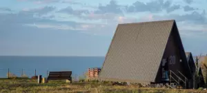 А-фрейм с видом на море до 4 гостей