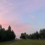База отдыха Чистый берег в Даурском, общий вид: закат над берегом