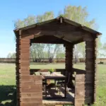 Коттеджи Отдых и точка в Розовке, общий вид: беседка