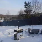 Дом с баней и купелью Вдохновение природы в Манском, общий вид: мангальная зона во дворе