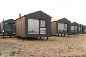 Семейный двухкомнатный коттедж 40 м² у Солёного озера до 6 гостей