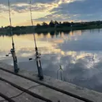 База отдыха Лиса на Волхове, общий вид: Волхов с высокого берега