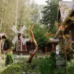 Загородный отель Боярская усадьба в Свистухе, общий вид: территория с мельницей