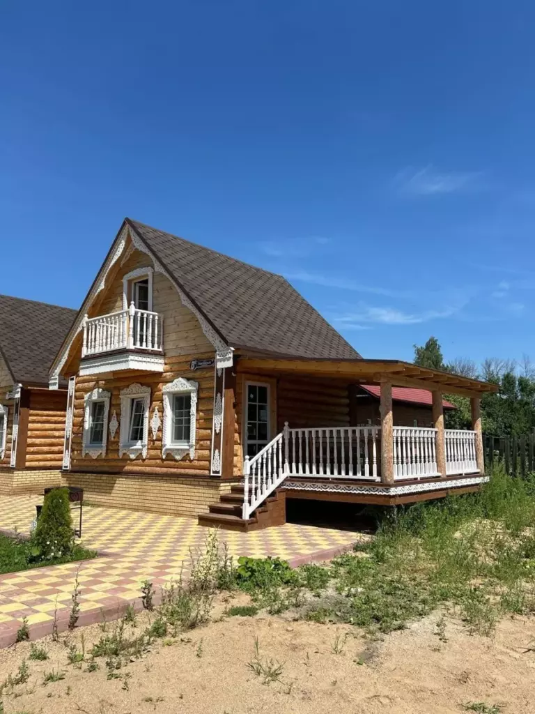 Большой Эко Терем 120 м² на берегу озера Неро с тремя спальнями до 8 гостей: терем с террасой