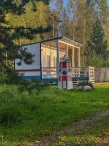 Дом «Каюта капитана» в морском стиле с большой верандой до 2 гостей