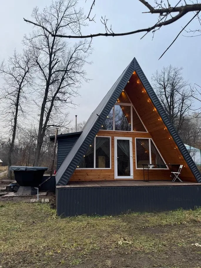 A-Frame №11 «Family» с сауной и чаном до 4 гостей