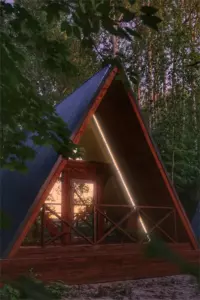 A-frame коттедж с террасой на Волгу и мангалом до 4 гостей
